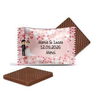 #B10F Mini chocolats de mariage personnalises