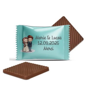 #B21F Mini chocolats de mariage personnalises