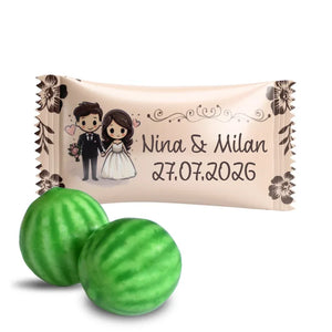 #B450F Chewing-gums de mariage personnalises