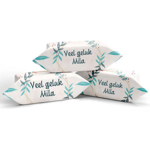 #B130E Karamelbonbons met eigen tekst