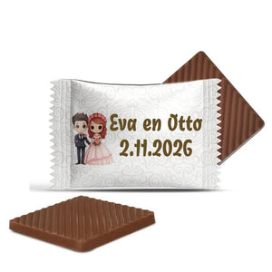 #B13E Mini chocolaatjes met eigen tekst voor bruiloften