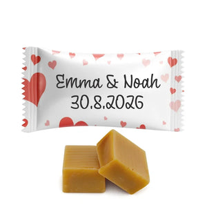 #B150E Karamelbonbons Excellence met eigen tekst