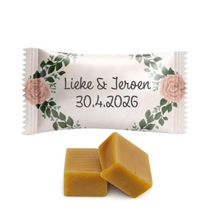 #B158E Karamelbonbons Excellence met eigen tekst