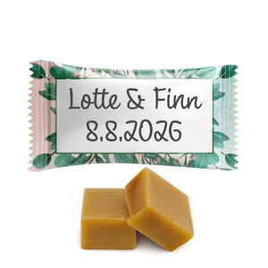 #B165E Karamelbonbons Excellence met eigen tekst