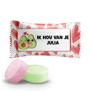 #B245E Fruitbonbons met eigen tekst