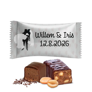 #B359E Chocoladebonbons met eigen tekst voor bruiloften