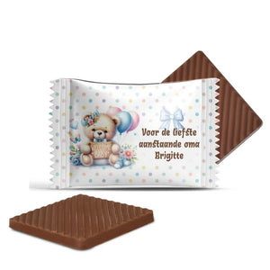 #B5073E Mini chocolaatjes met eigen tekst