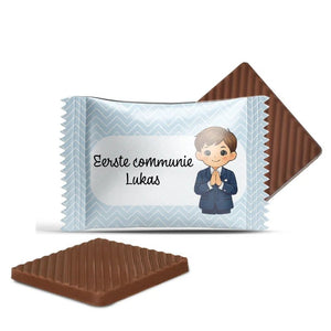 #B5031E Mini chocolaatjes met eigen tekst