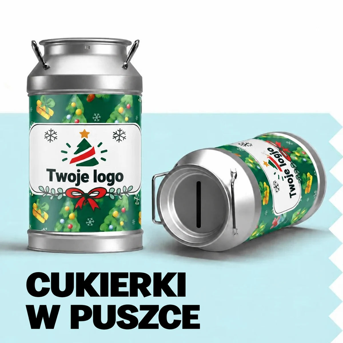 Świąteczne puszki z logo