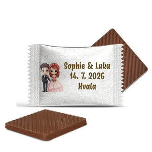 #S13E Mini čokoladice z lastnim besedilom za poroko