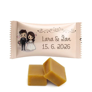 #S167E Karamelni bonboni Excellence z lastnim besedilom