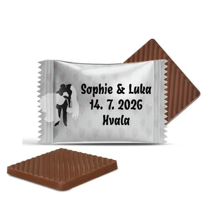 #S20E Mini čokoladice z lastnim besedilom za poroko