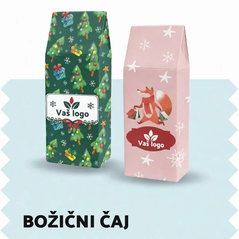 Božični čaj v škatlici z lastnim logotipom