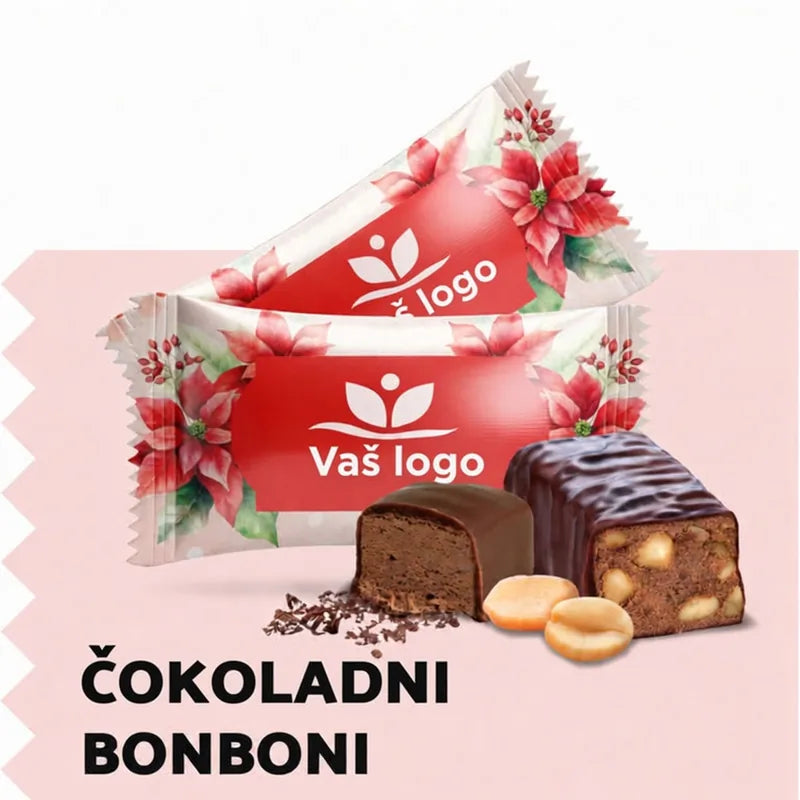 Čokoladni bonboni z vašim logotipom – Božič